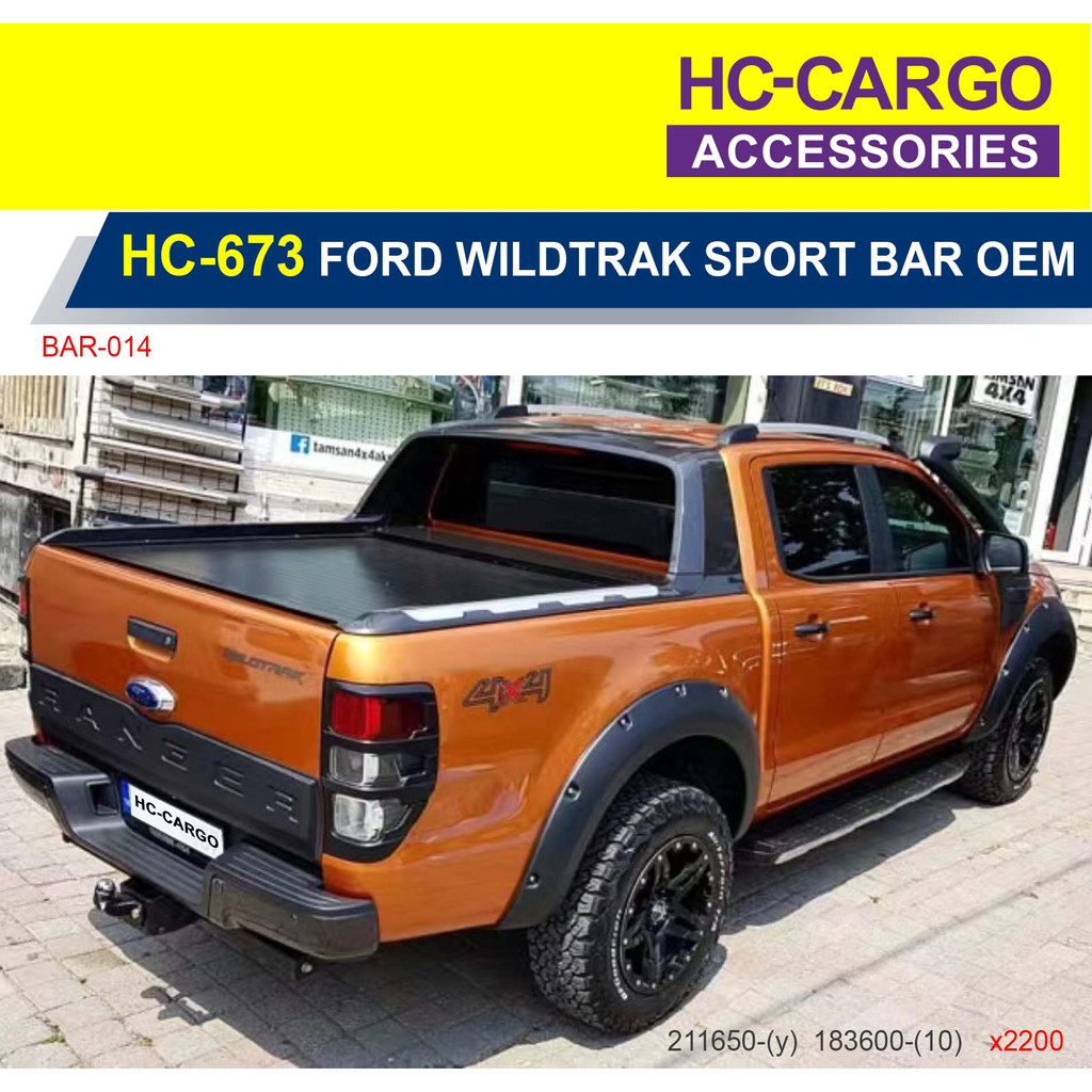Ford Ranger Wildtrak ABS Styling Bars Sport Bar Roll Bar Raptor T6 T7 ...