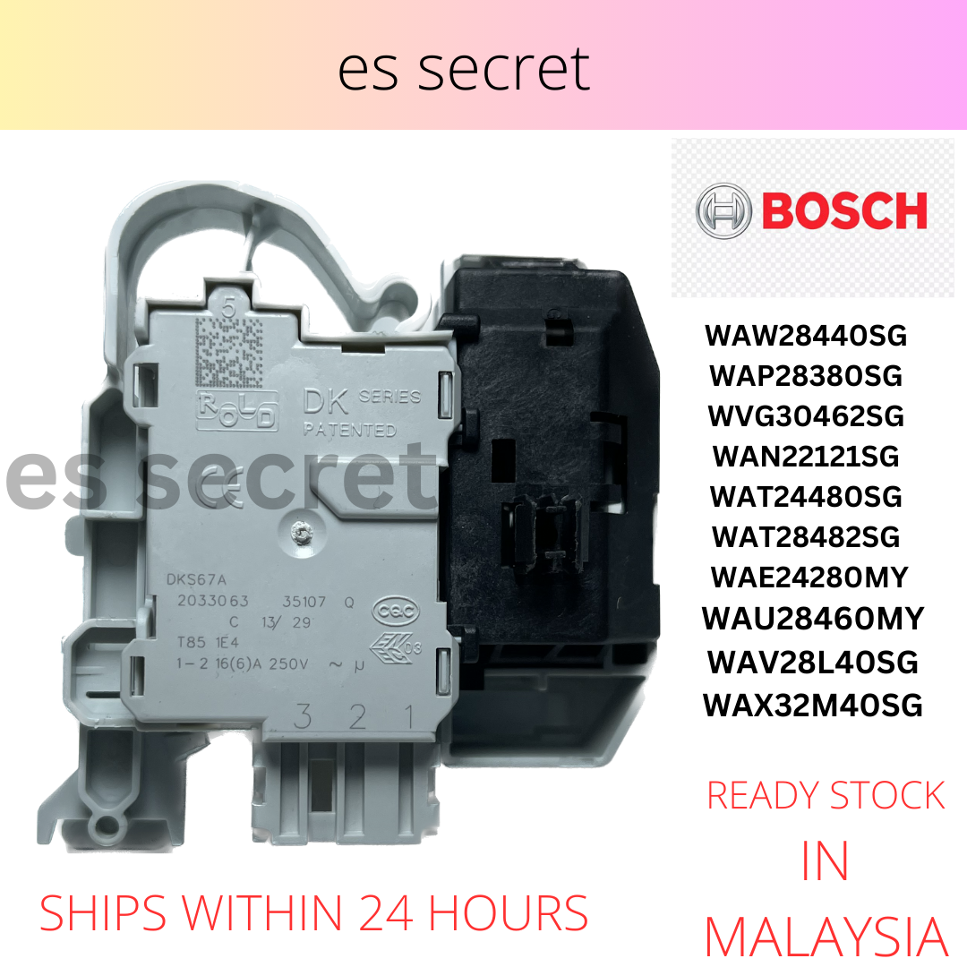 BOSCH WASHING MACHINE DOOR LOCK WAW28440SG / WAP28380SG / WVG30462SG