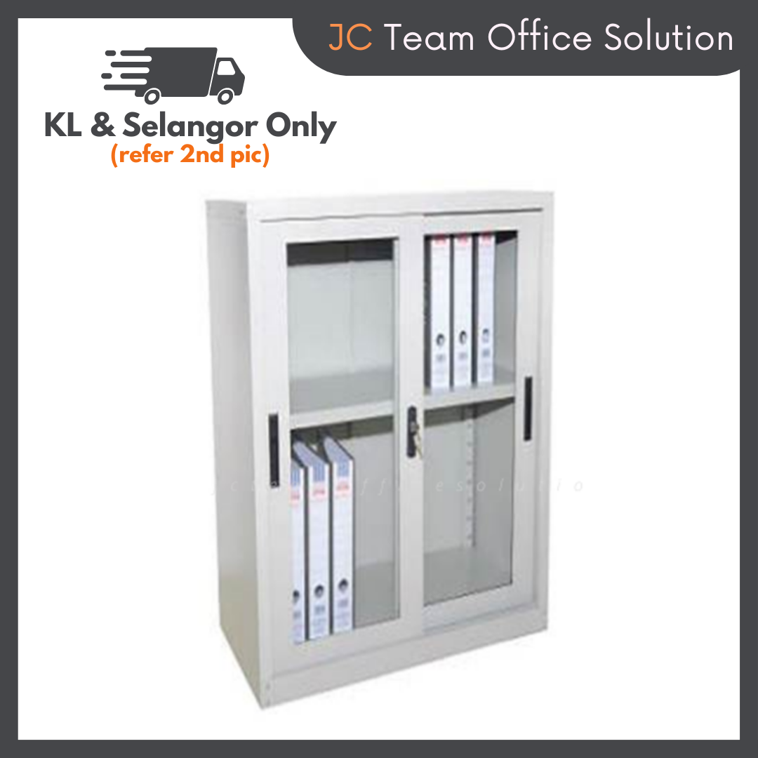 Half Height Glass Sliding Door Cupboard/Cabinet Klang Valley Steel ...