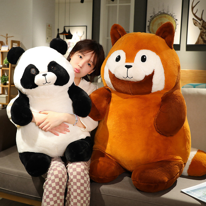 Raccoon Panda Plush Toy Pillow Cartoon Cute Bear Soft Comfort Plushie ...