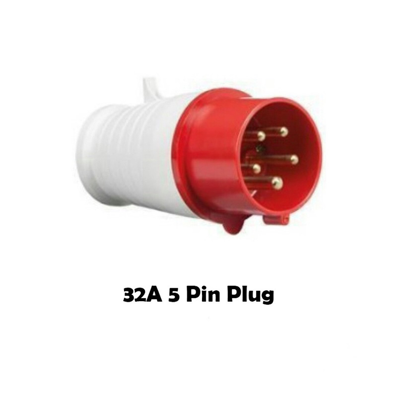 Industrial Plug Wall Socket Connector Socket 16a 32a 3 Pin 4 Pin 5 Pin Bluered Single Phase 9845