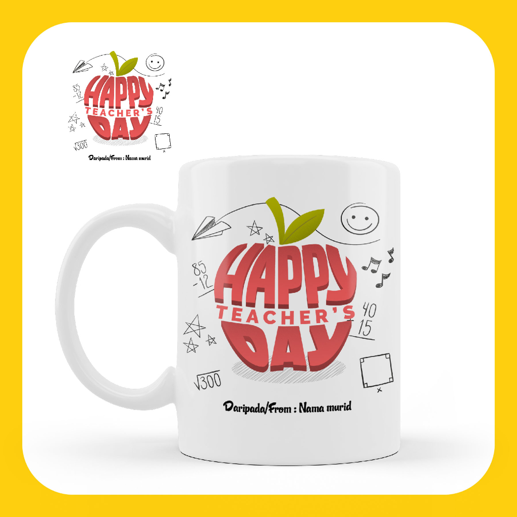 𝗥𝗲𝗮𝗱𝘆 𝗠𝗮𝗱𝗲 𝗗𝗲𝘀𝗶𝗴𝗻 Mug Hari Guru Gift Mug Hadiah Hari Guru Hari