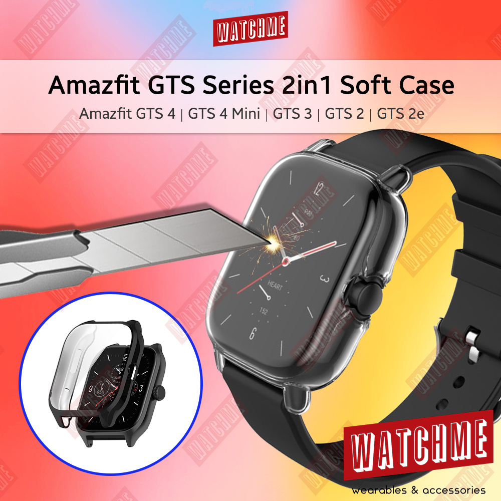 Amazfit GTS Series Protector Case, 2in1 Soft Casing With Screen Cover ...