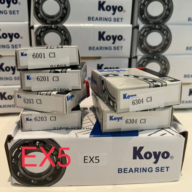 ORIGINAL KOYO C3 ENGINE BEARING FULL SET {{ EX5 WAVE 100 }} {{ EX5