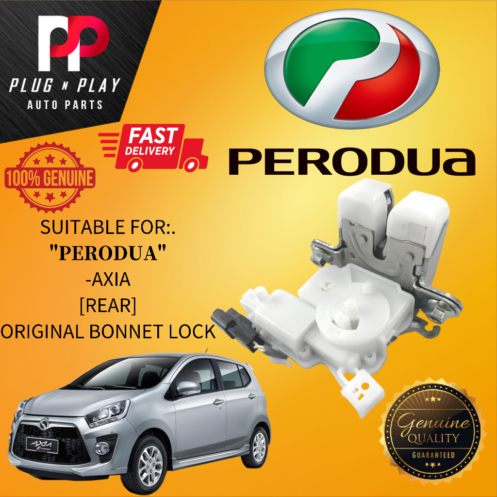 PERODUA AXIA REAR ORIGINAL PERODUA BONNET LOCK QUALITY PRODUCT READY ...