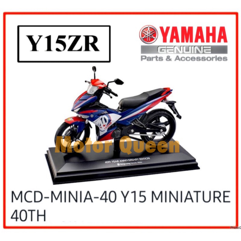Diecast Miniature Yamaha Y15 Y15ZR YSUKU 100% HLY Original Yamaha 40th ...