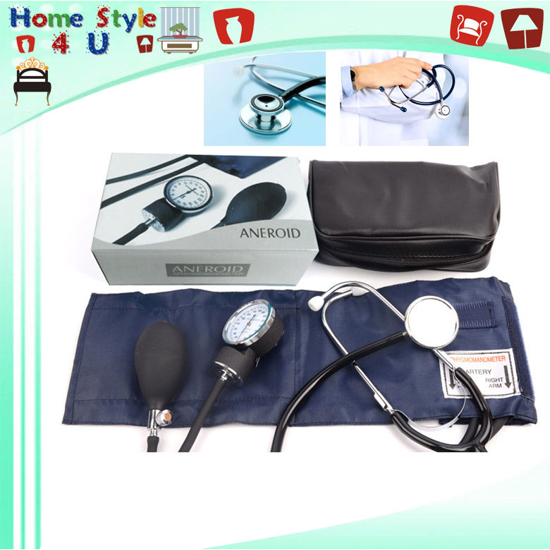HOME ANEROID ADULT SIZE BLOOD PRESSURE BP CUFF SET SPHYGMOMANOMETER ...