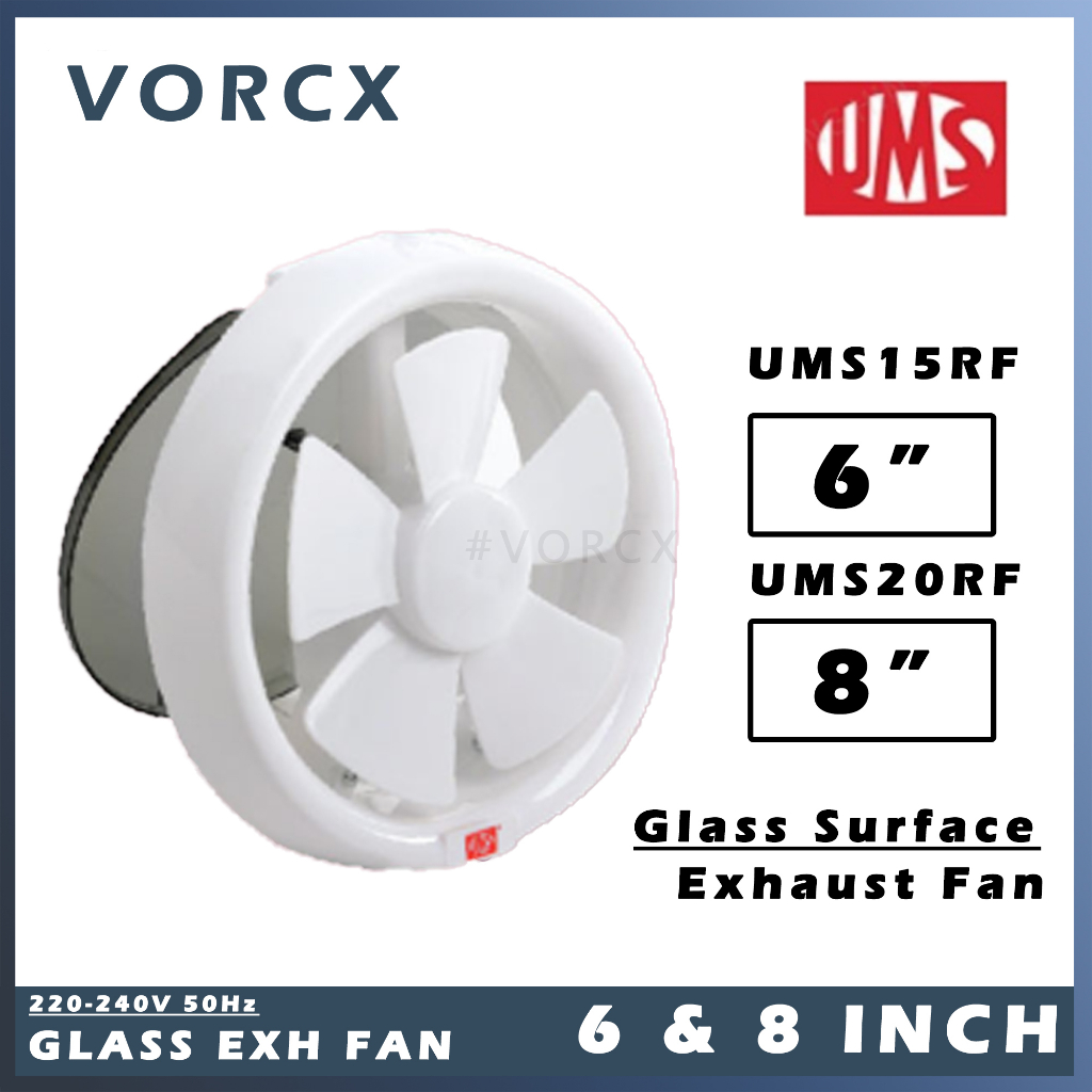 UMS Glass Mount Ventilating Exhaust Fan ( 6" / 8" inch ) Shopee Malaysia