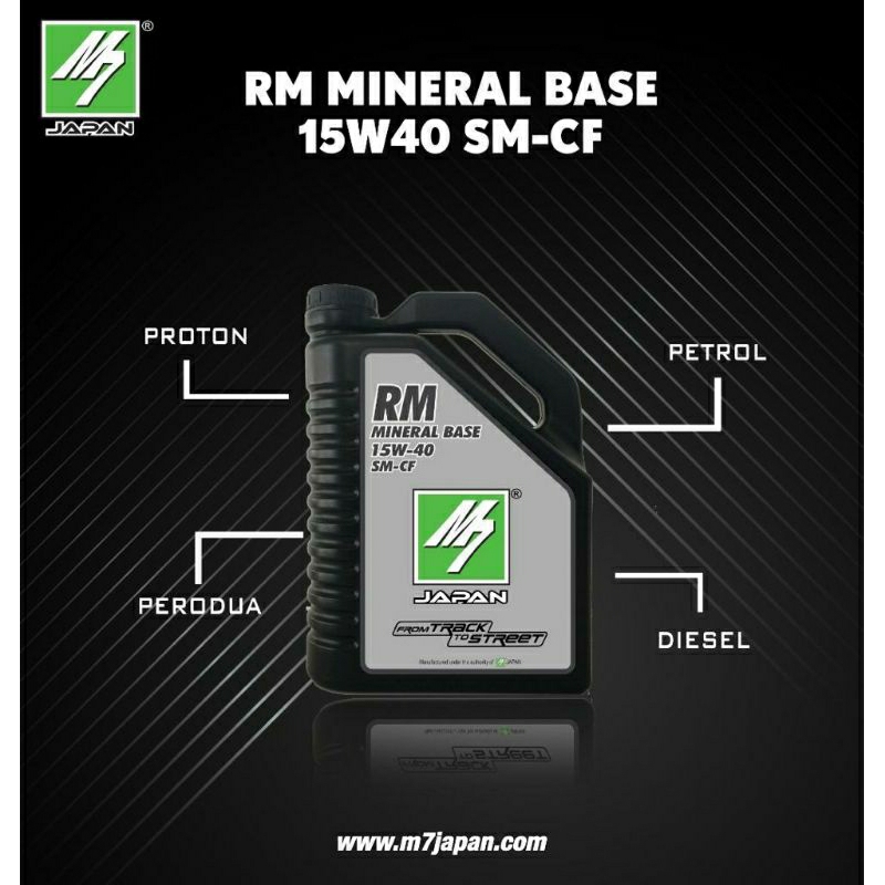 Clear Stock M7 Japan RM Mineral Base 15W 40 SM-CF Engine Oil | Shopee ...