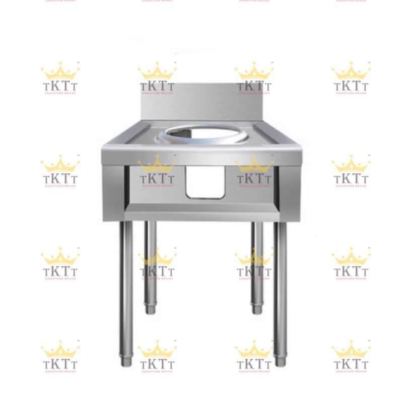 TKTT Single Commercial High Pressure Gas Cooking Stove Furnace Rack Shelf Dapur Masak Berkaki Stainl