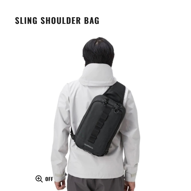 New SHIMANO Fishing Bag Sling Shoulder Bag BS-025T Black M