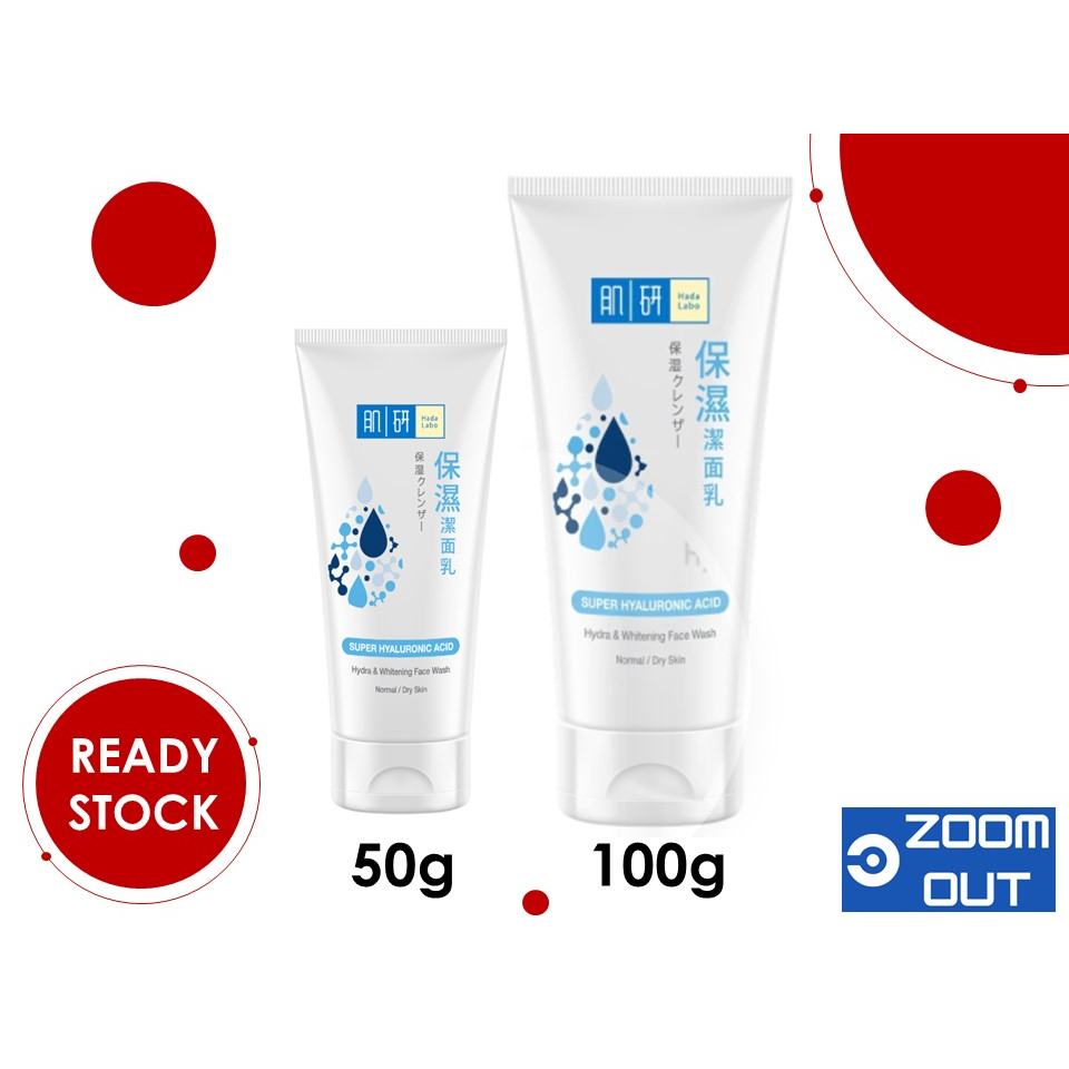 Hada Labo Super Hyaluronic Acid Hydra & Whitening Face Wash (50g 100g