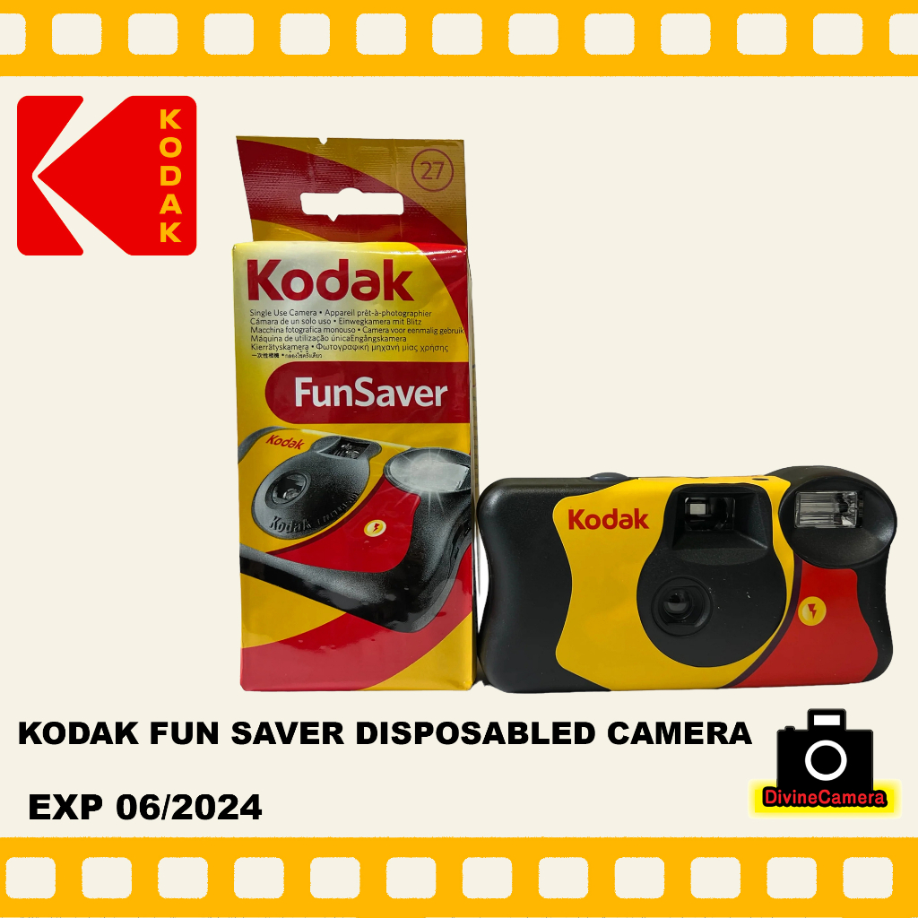 Kodak Power Flash Disposable Camera 27 FunSaver 35mm ISO800 Disposable ...