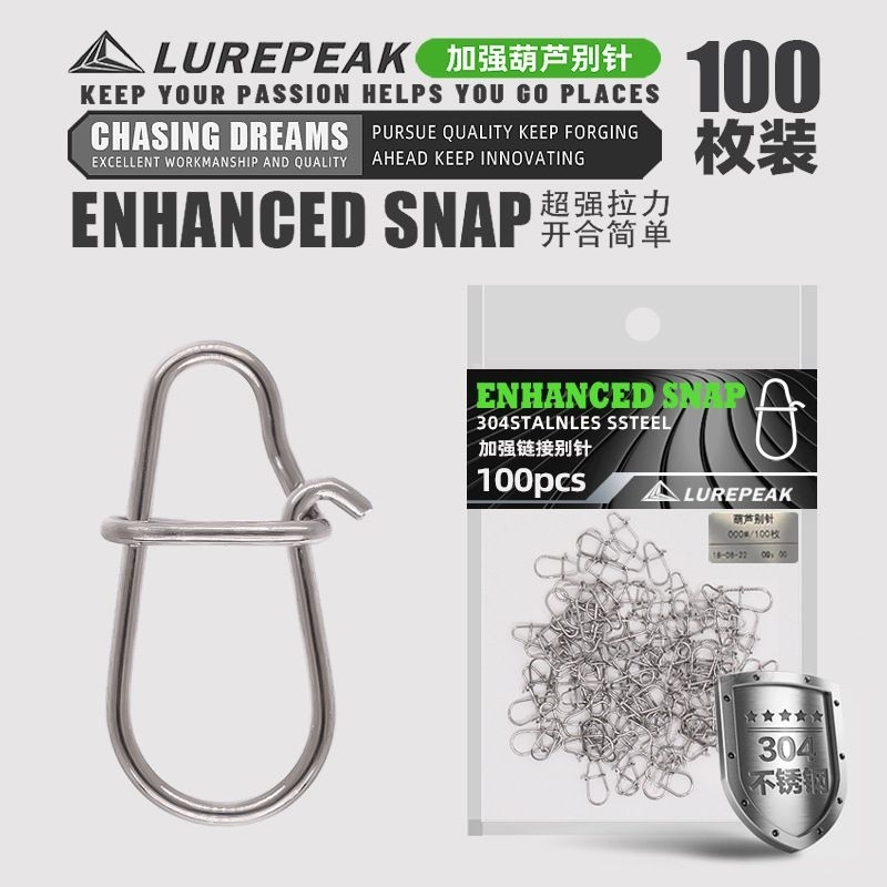 100 Per Pack Stainless Steel Reinforced Safety Pin Lure Sub Strong - Foto 7