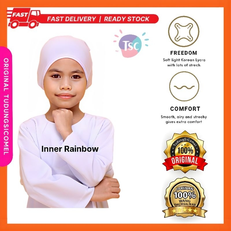 Inner Rainbow (Kids) Anak Tudung Budak Mudah Lembut Dan Selesa ke ...