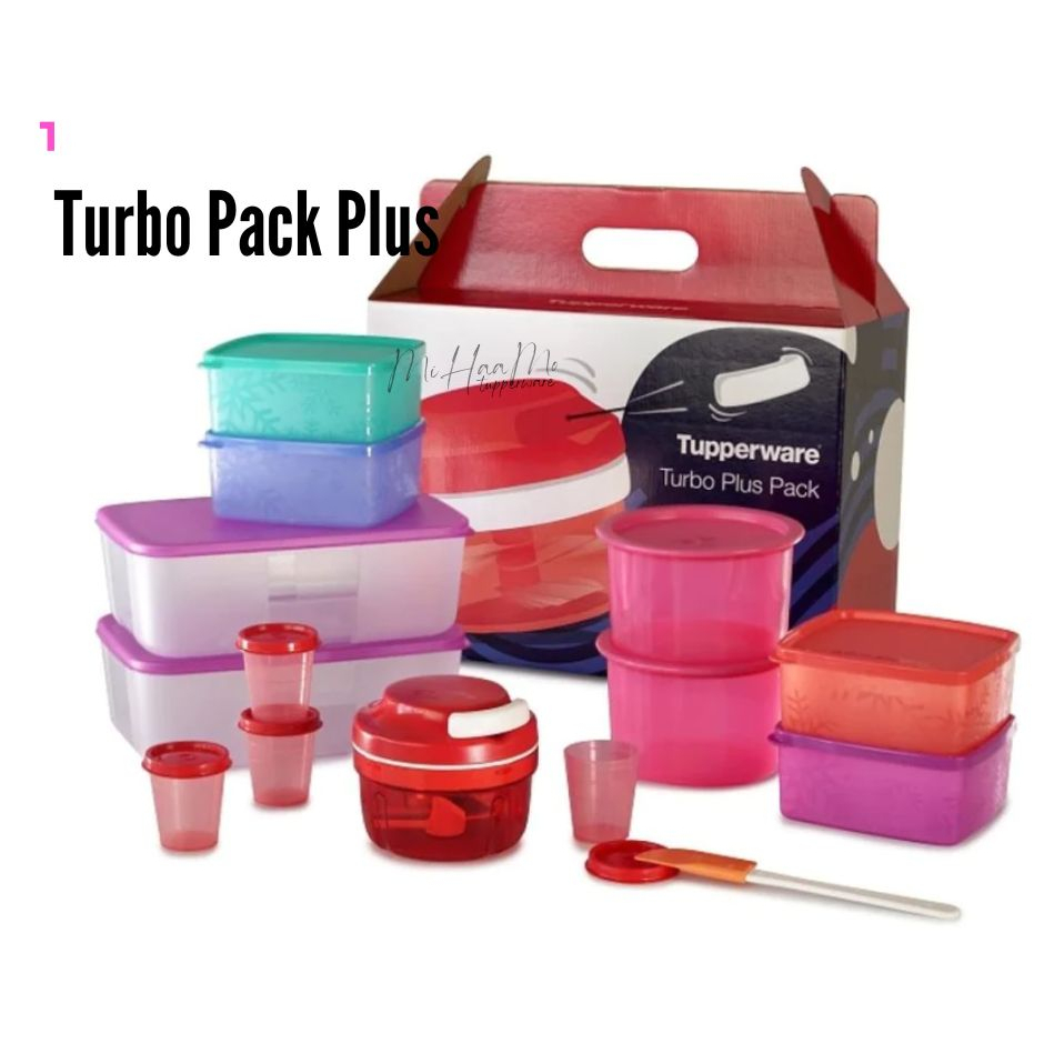 Tupperware Turbo Pack Plus (14pcs) Chopper Snowflake FreezerMate ...