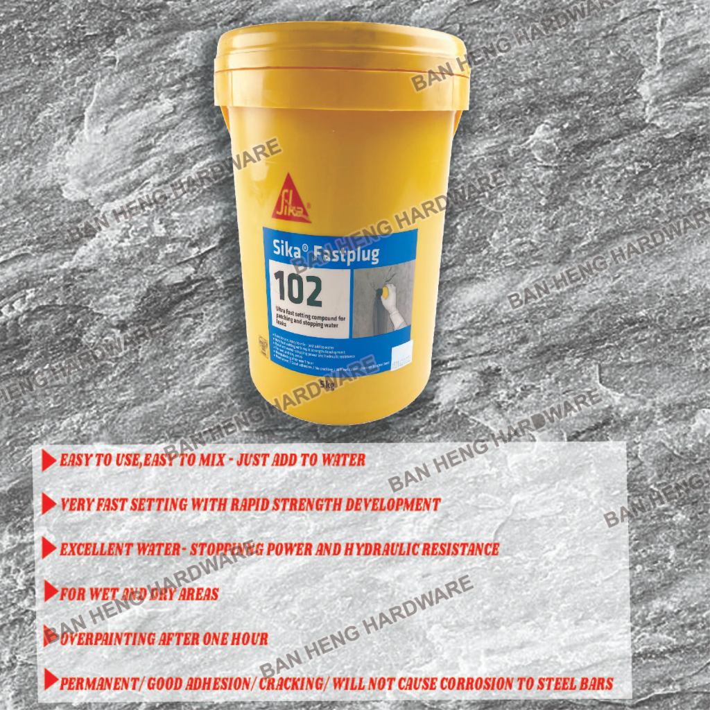 Sika Fast Plug 102 (5kg) | Shopee Malaysia