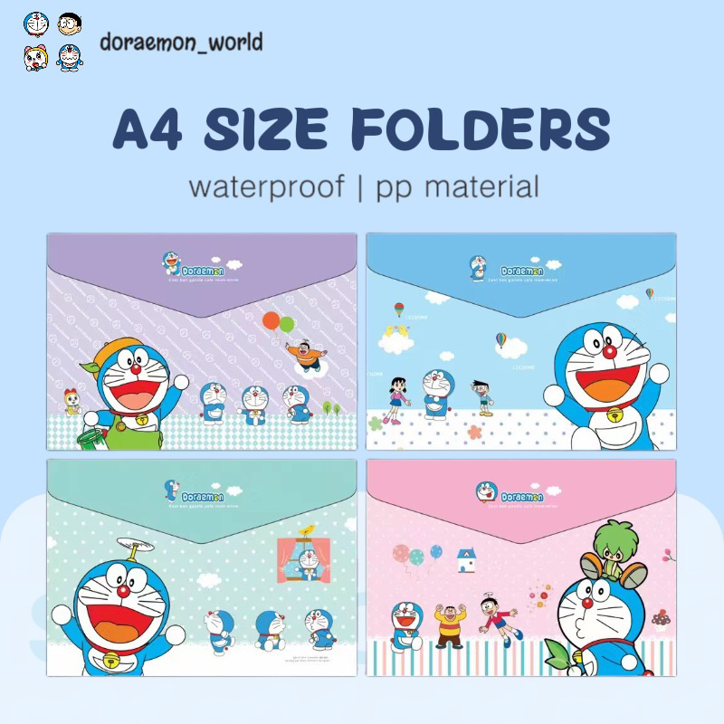 doremon-folders-a4-size-button-design