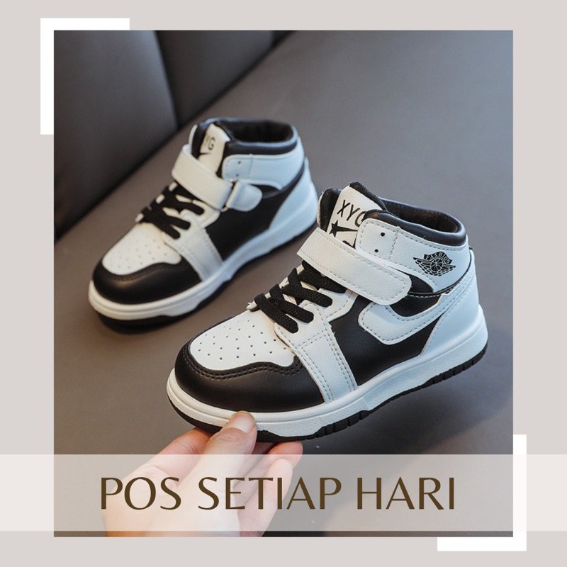 Jordan Shoes Boots Kids Shoes High Kids Boys Girls Fashion Leather Martin Boots Kids casual leather Kasut Budak