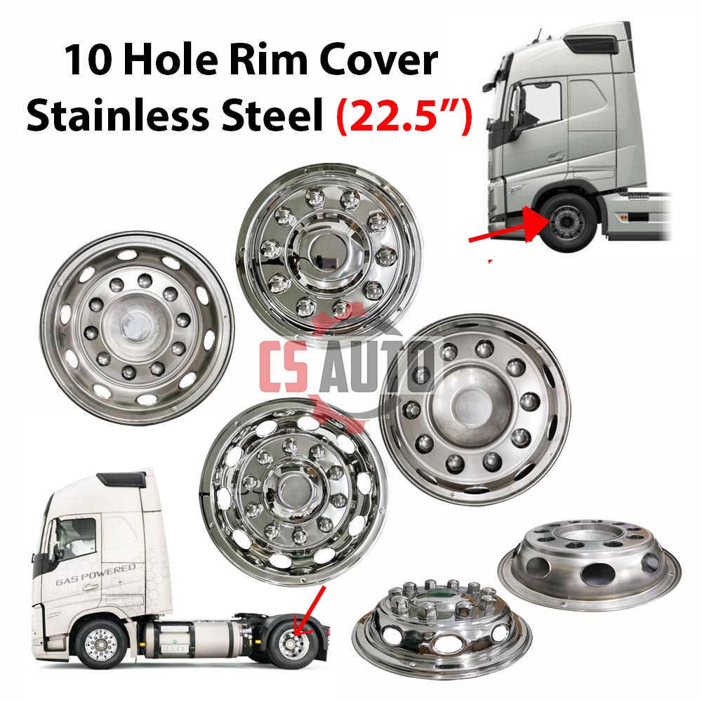 CS 1pc 10 Hole Volvo Scania Man Rim Cover Full 22.5