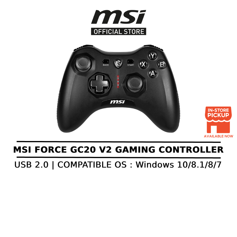 MSI FORCE GC20 V2 WIRED GAMING CONTROLLER (BLACK) | Shopee Malaysia