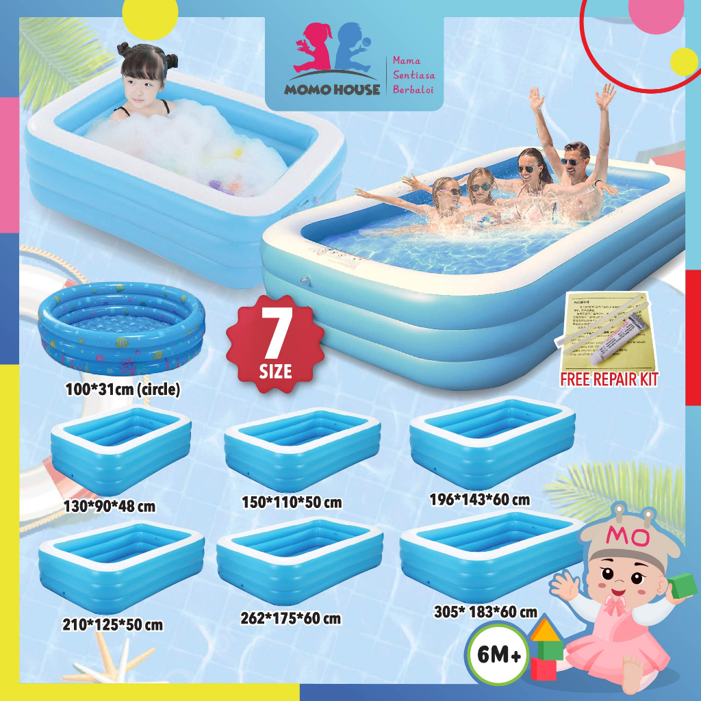 Inflatable Pool Kolam Renang Budak Swimming Pool Baby Kolam Mandi Budak ...