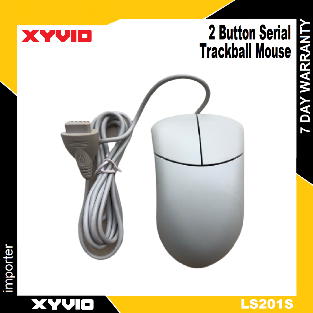 XYVIO Serial Port Mouse LS201S 2 Button Trackball mouse 9pin COM port
