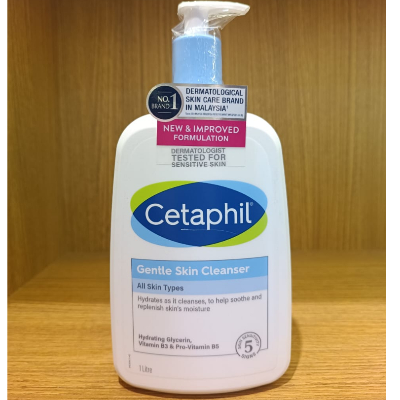 CETAPHIL GENTLE SKIN CLEANSER FOR FACE & BODY 1 LITRE( FOR SENSITIVE, DRY, OILY, COMBINATION