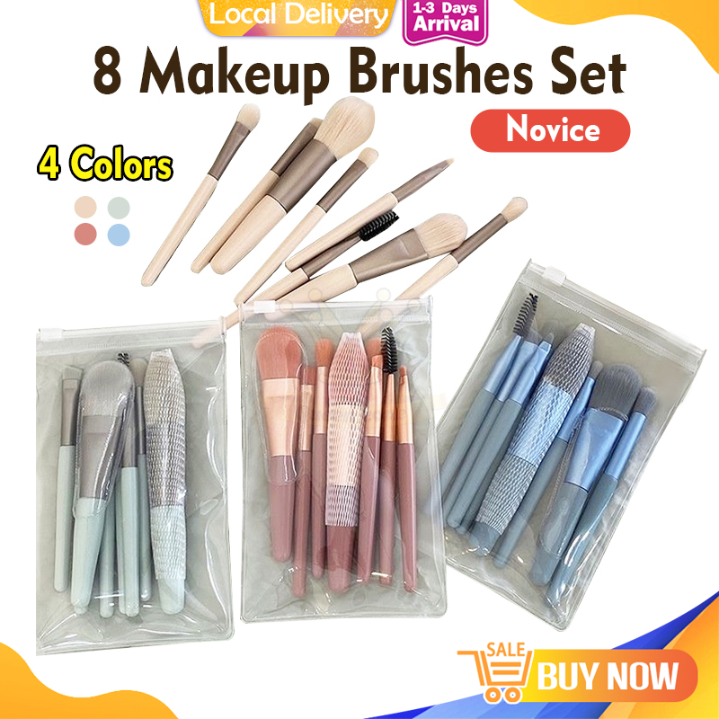 Brush Make up set 8 pcs Mini Makeup Brush Set halal Soft Fluffy Blush