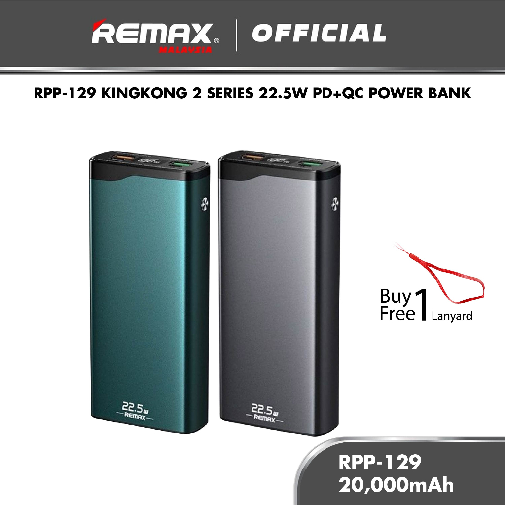 REMAX RPP-129 KINGKONG 2 SERIES 22.5W PD+QC 20000MAH POWER BANK ...