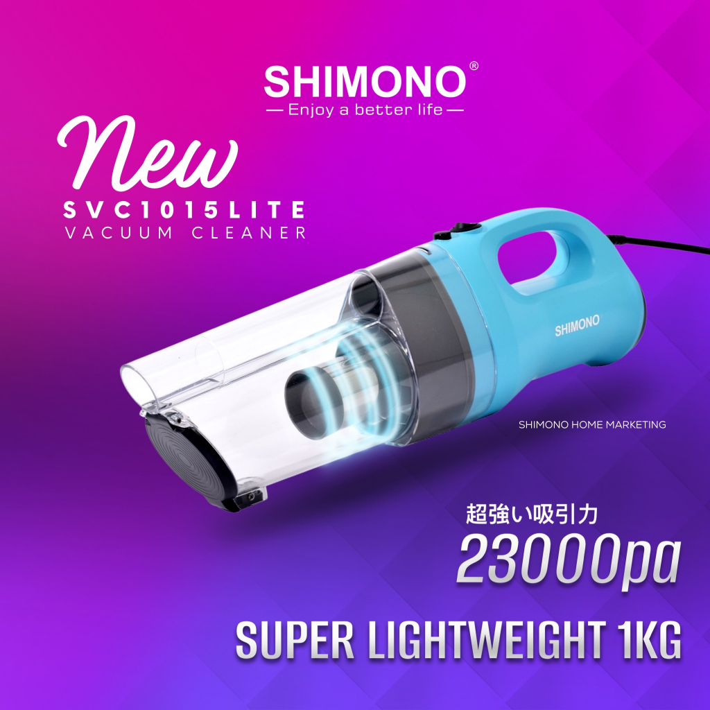 SHIMONO SVC1015 LITE Corded Vacuum ProCyclone Handheld Anti Dust Mites