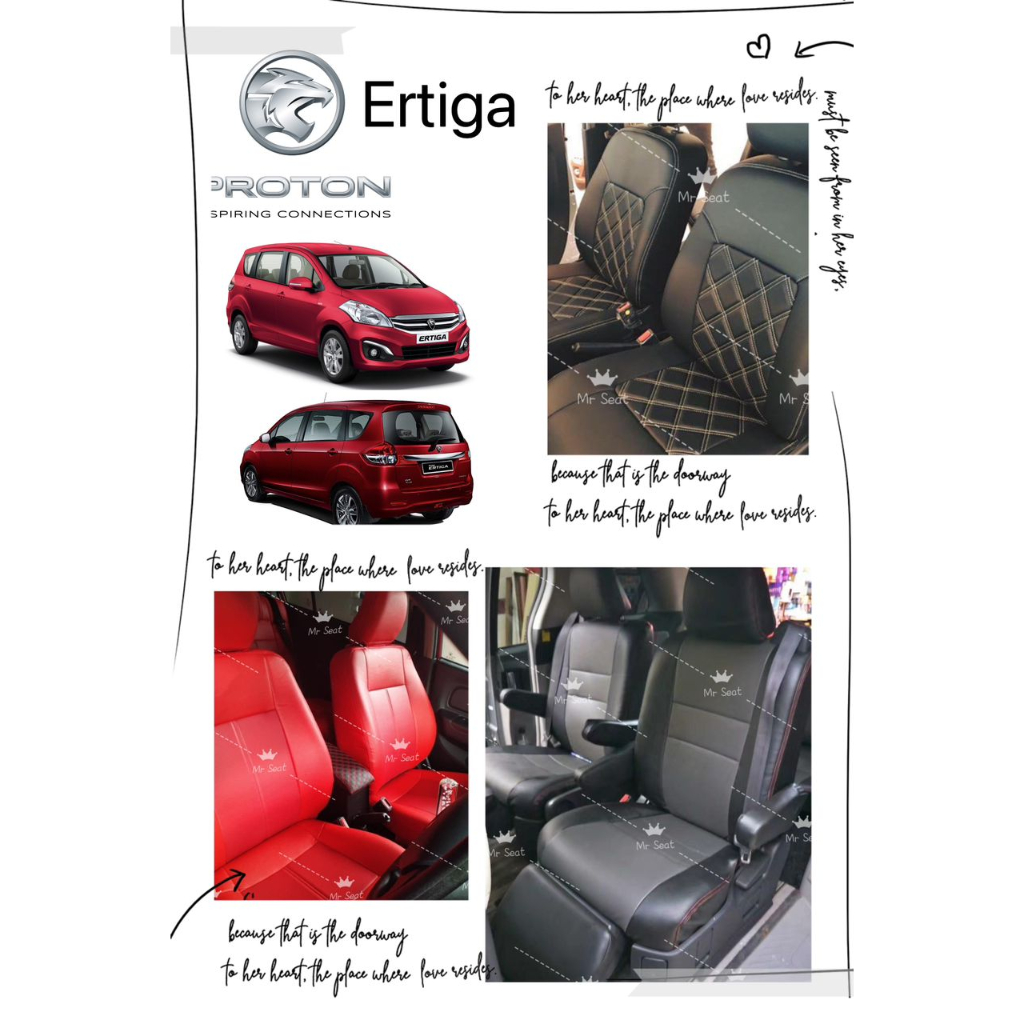 ERTIGA Stylish High Grade Car Seat Cover Shopee Malaysia