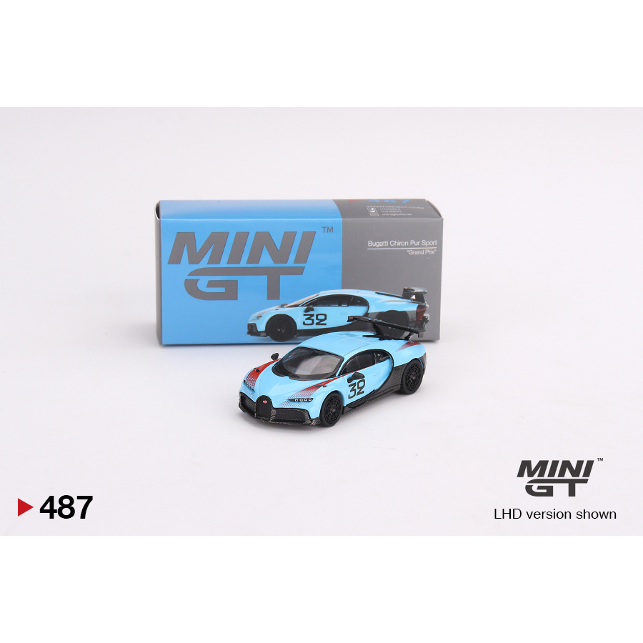 Miniature Bugatti Chiron Pur Sport 1/64 Mini GT - Modèle Diecast Neuf En Boîte