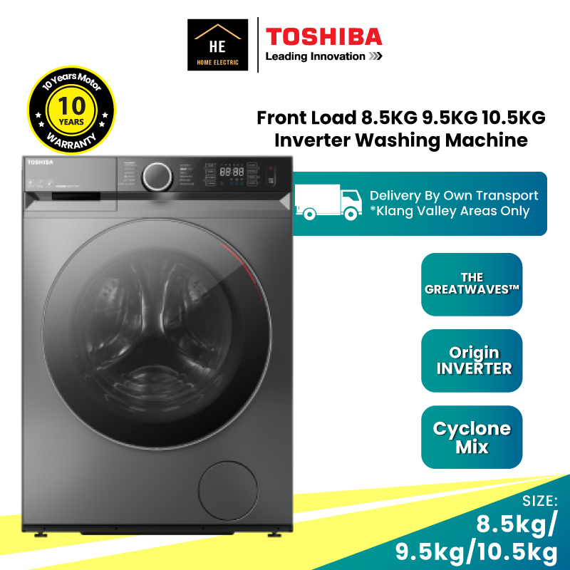 Toshiba Front Load 8.5KG 9.5KG 10.5KG Inverter Washing Machine TW ...