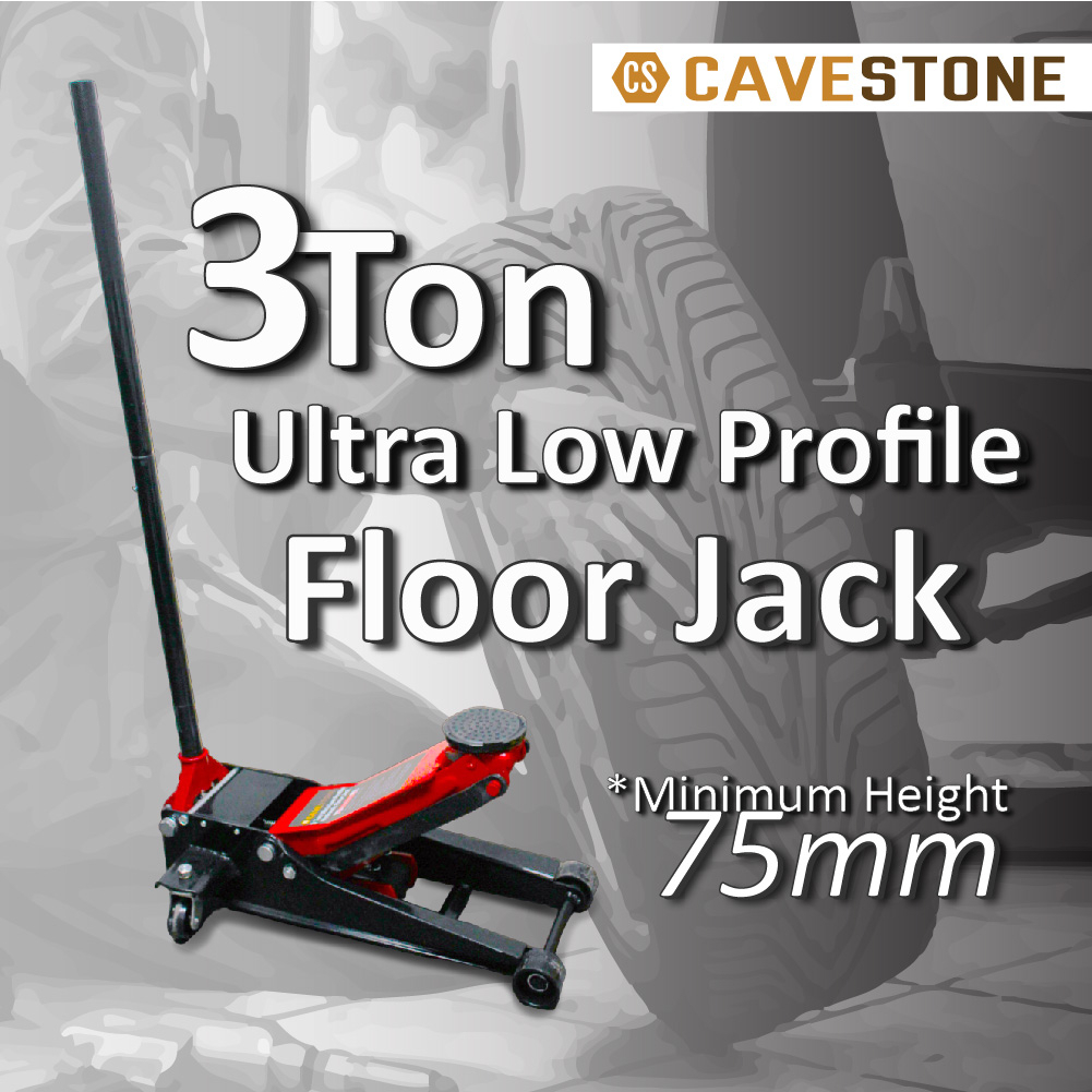 CAVESTONE 3 Ton Ultra Low Profile Double Piston Floor Jack/ Car Jack ...