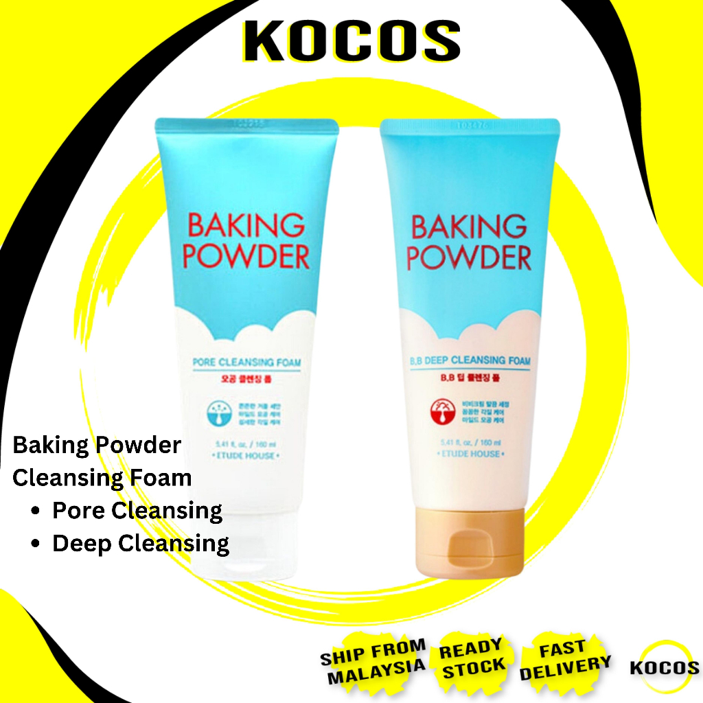 Etude Baking Powder Pore Cleansing Foam & BB Deep Cleansing Foam 160ml ...