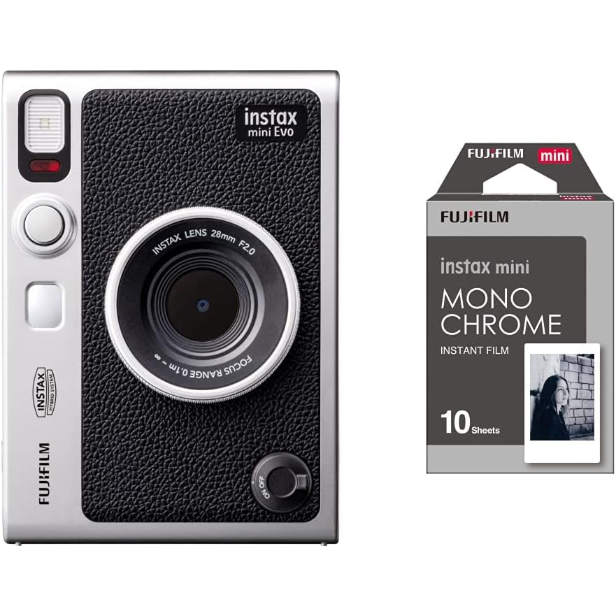 FUJIFILM instax mini Evo Cheki Hybrid Instant Camera Black