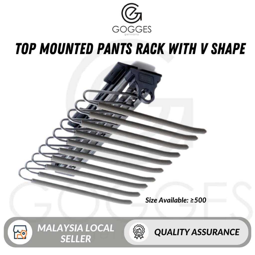 TOP MOUNTED PANTS RACK WITH V SHAPE (GRAYER) | Shopee Malaysia