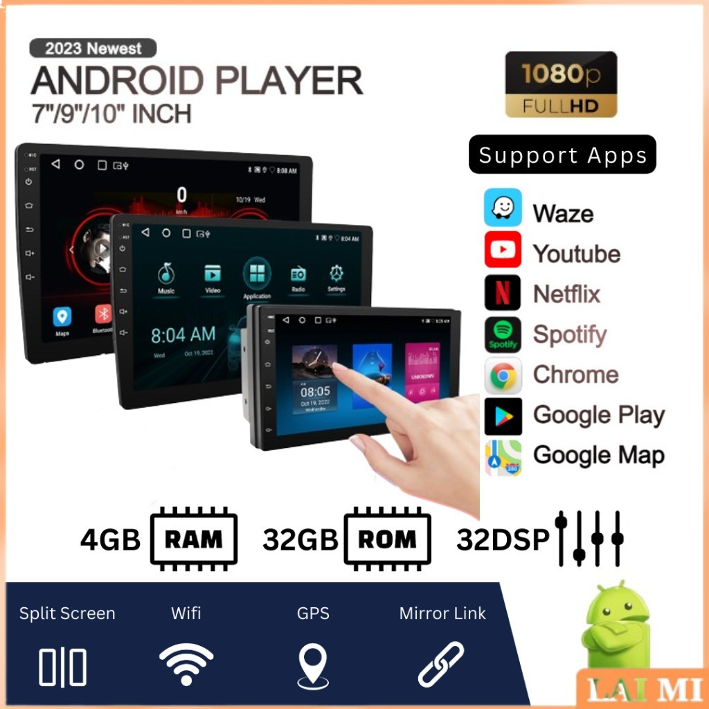 Android Car Player 7 9 10 Inch Mohawk Android Player AHD (4GB RAM+32GB ...