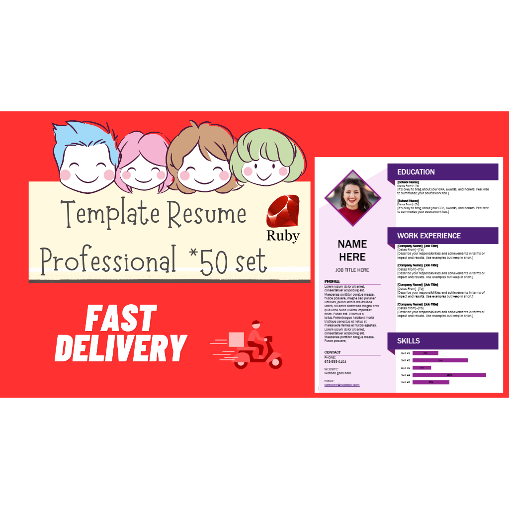 Resume/Template PROMOTION (50 SET) edit using Microsoft Word | Shopee ...