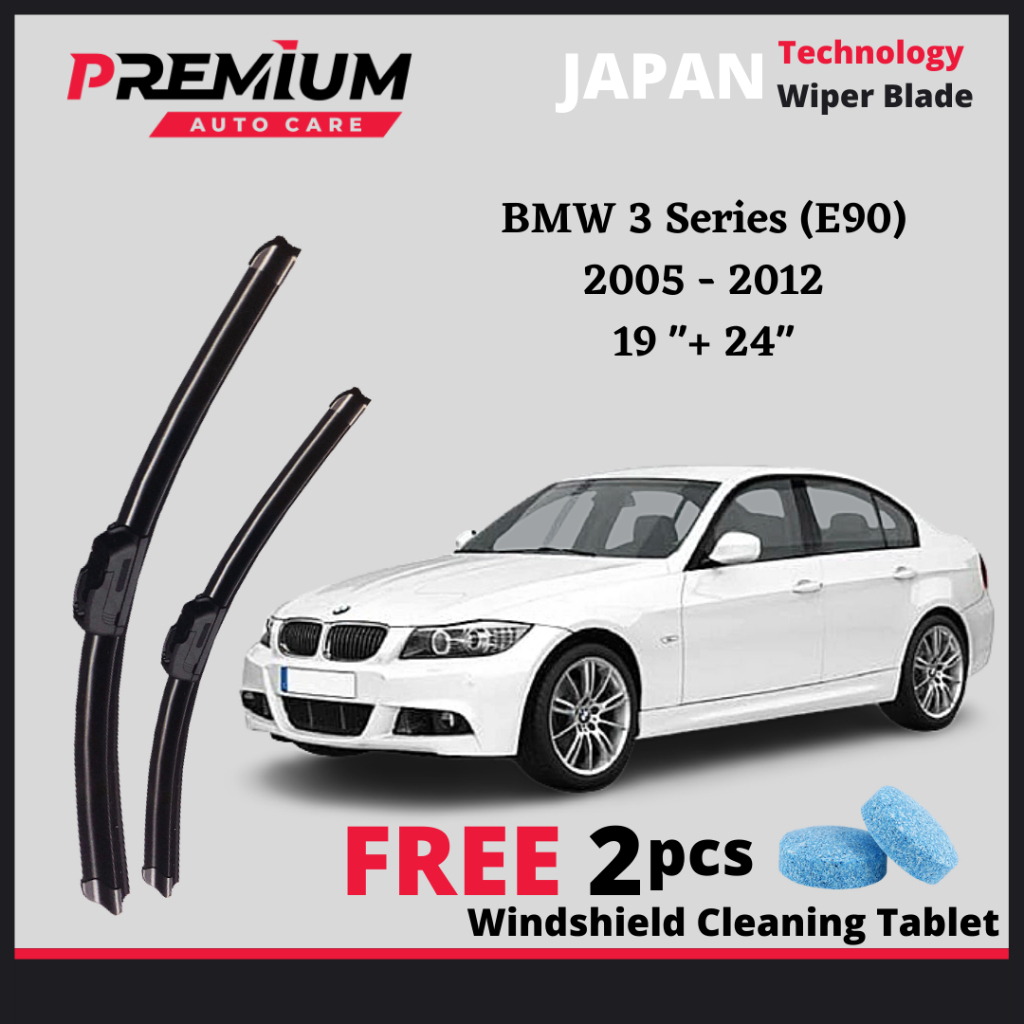 🔥 BMW 3 Series E90 [2005-2012] PREMIUM RUBBER WIPER BLADE JAPAN ...