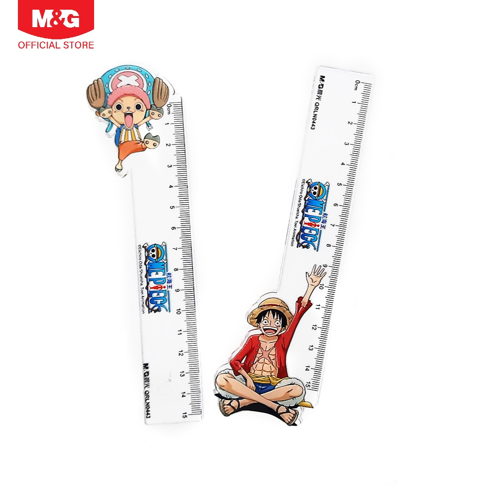 M&G One Piece Series Character Ruler - Smooth Surface, Durable Plastic ...