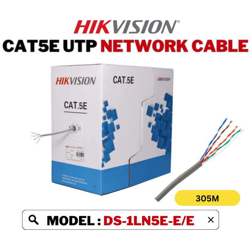 HIKVISION Cat5e UTP Network Cable Solid Copper (305m) DS1LN5EE/E