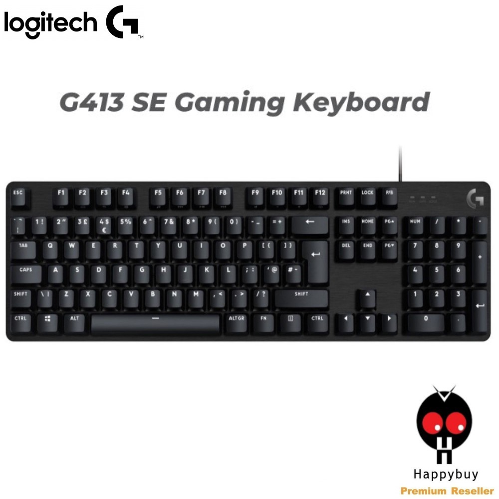 Logitech G413 SE TKL Mechanical Gaming Keyboard, Black 
