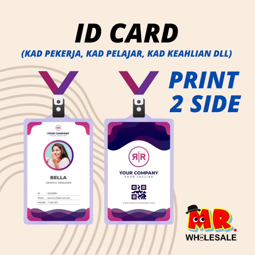 ID KAD (pelajar/pekerja) PRINT 2 SIDE | Shopee Malaysia