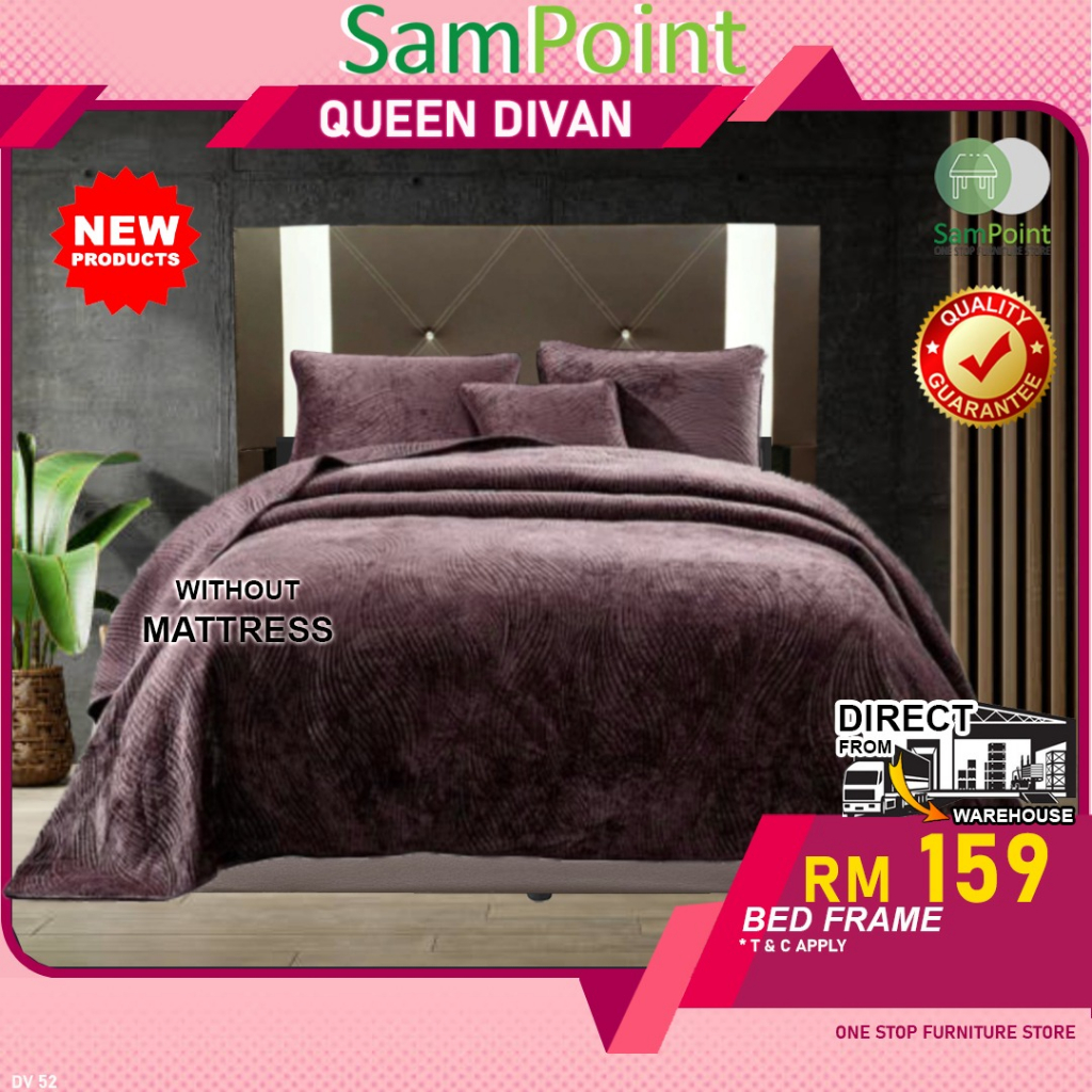 🔥READY STOCK🔥SamPoint_Queen Size Bed Frame / Divan Bed / Modern Bed
