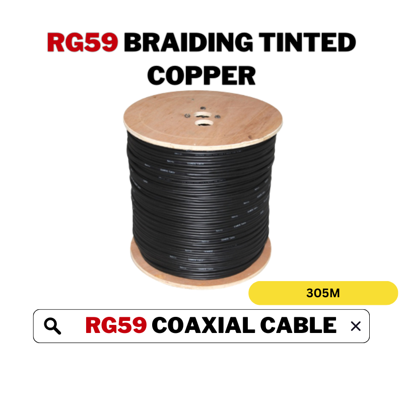 HIKVISION CCTV RG59 Coaxial Cable 3Hz 80/0.16 AL Braiding Tinted Copper