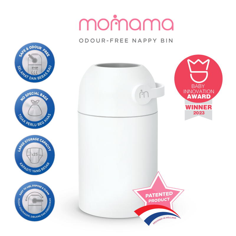 Momama OdourFree Nappy Bin (White) Shopee Malaysia