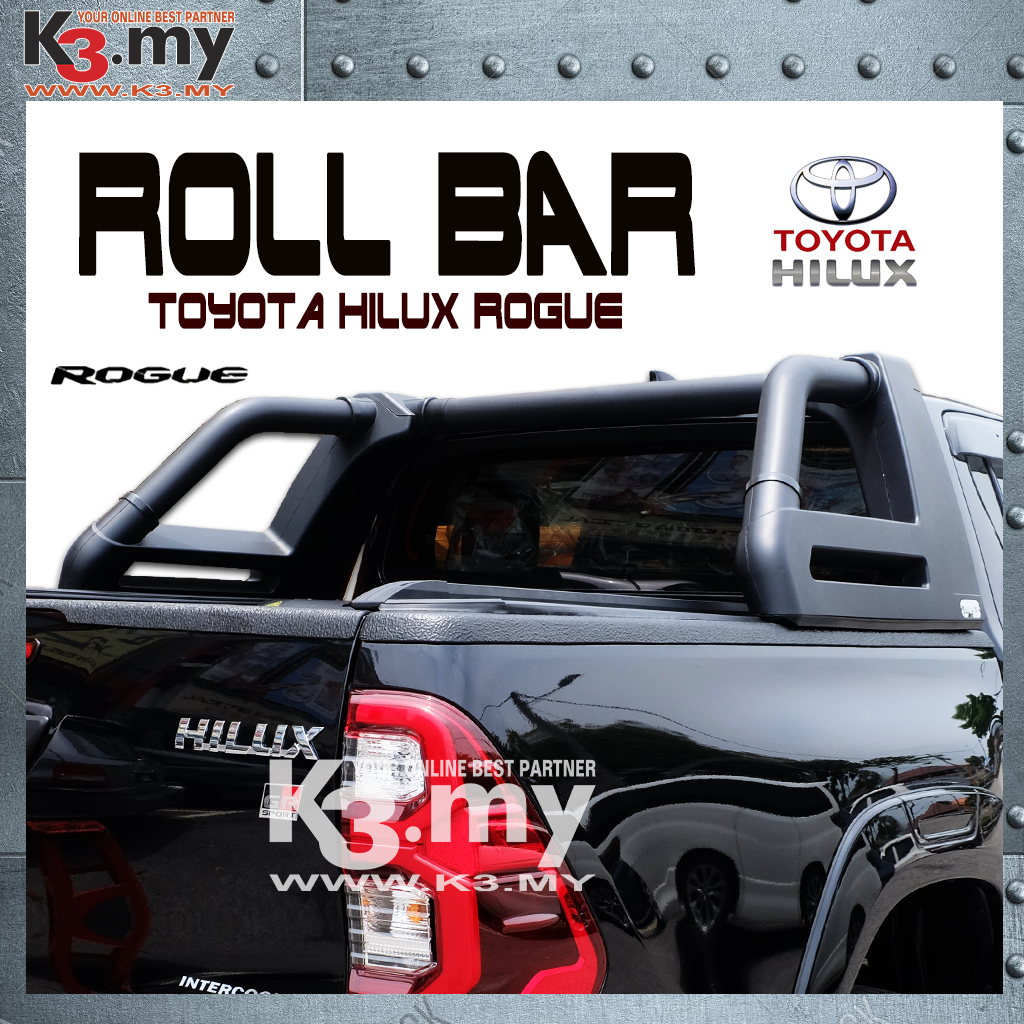 Toyota Gr Hilux Revo Rocco Rogue Sport Roll Bar Stainless Steel E V Black