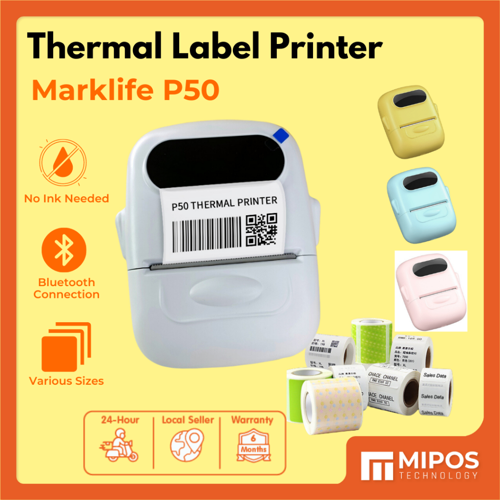 Label Printer P50 Marklife Mini Portable Labeler P50 Printer Thermal Sticker Printer 8946